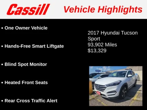 Another view of 2017 Hyundai Tucson Sport for sale in Cedar Rapids, IA at Cassill Motors