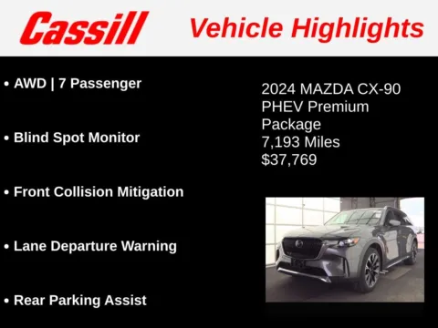Another view of 2024 Mazda CX-90 PHEV Premium for sale in Cedar Rapids, IA at Cassill Motors