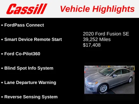 Another view of 2020 Ford Fusion SE for sale in Cedar Rapids, IA at Cassill Motors
