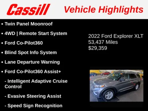 Another view of 2022 Ford Explorer XLT for sale in Cedar Rapids, IA at Cassill Motors