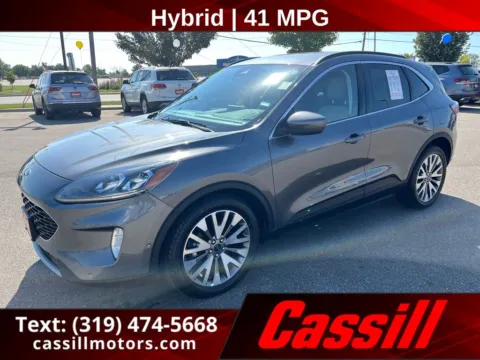 Gray 2021 Ford Escape Hybrid Titanium for sale in Cedar Rapids, IA