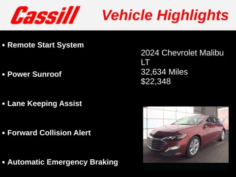 Another view of 2024 Chevrolet Malibu LT for sale in Cedar Rapids, IA at Cassill Motors