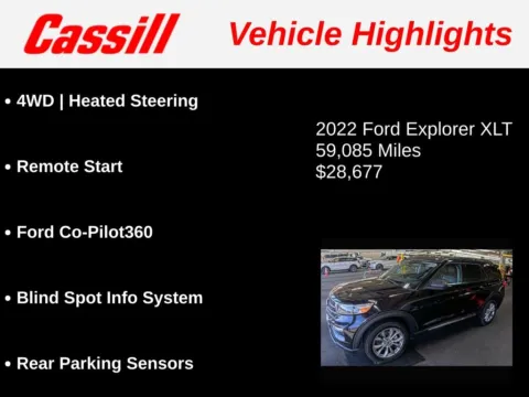 Another view of 2022 Ford Explorer XLT for sale in Cedar Rapids, IA at Cassill Motors