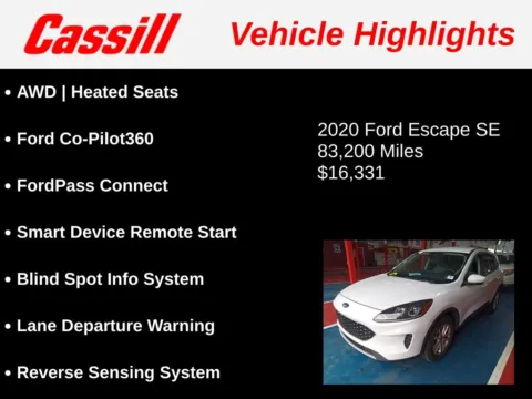 Another view of 2020 Ford Escape SE for sale in Cedar Rapids, IA at Cassill Motors