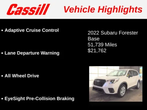 Another view of 2022 Subaru Forester for sale in Cedar Rapids, IA at Cassill Motors