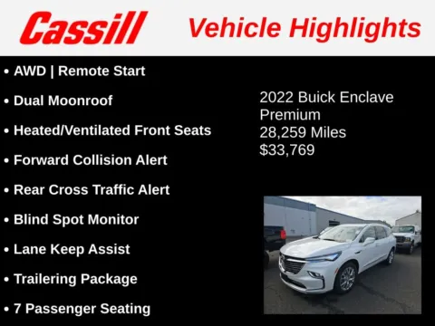 Another view of 2022 Buick Enclave Premium Group for sale in Cedar Rapids, IA at Cassill Motors