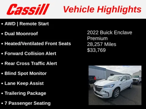 Another view of 2022 Buick Enclave Premium Group for sale in Cedar Rapids, IA at Cassill Motors