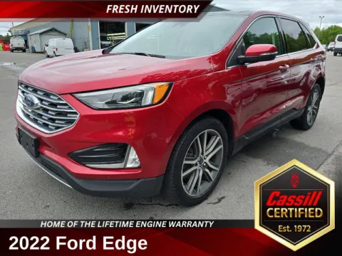 Red 2022 Ford Edge Titanium for sale in Cedar Rapids, IA