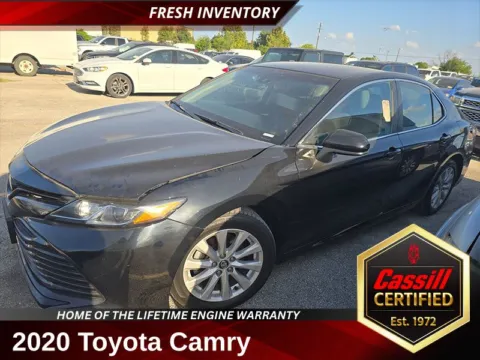 Black 2020 Toyota Camry LE for sale in Cedar Rapids, IA