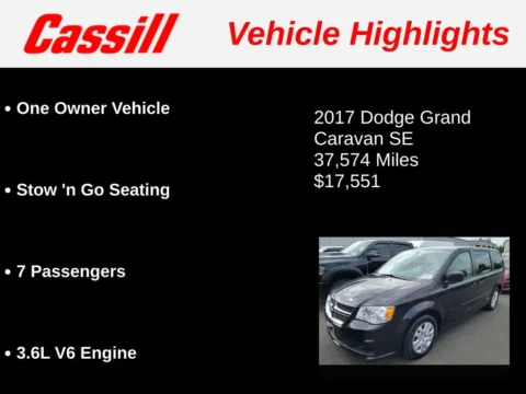 Another view of 2017 Dodge Grand Caravan SE for sale in Cedar Rapids, IA at Cassill Motors