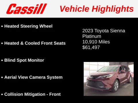 Another view of 2023 Toyota Sienna Platinum for sale in Cedar Rapids, IA at Cassill Motors