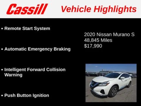 Another view of 2020 Nissan Murano S for sale in Cedar Rapids, IA at Cassill Motors