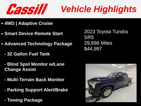 Another view of 2023 Toyota Tundra SR5 for sale in Cedar Rapids, IA at Cassill Motors