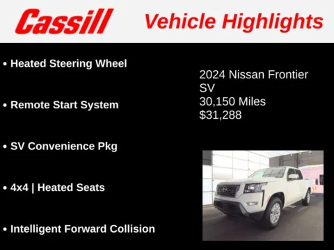 Another view of 2024 Nissan Frontier SV for sale in Cedar Rapids, IA at Cassill Motors
