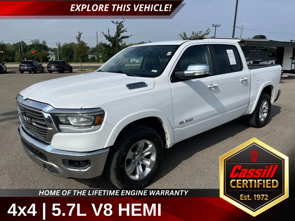 White 2022 Ram 1500 Laramie for sale in Cedar Rapids, IA
