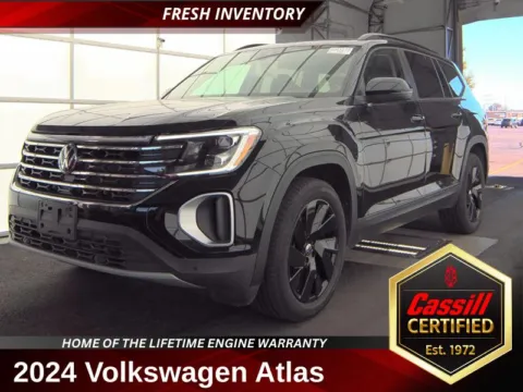 Black 2024 Volkswagen Atlas 2.0T SE w/Technology for sale in Cedar Rapids, IA
