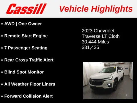 Another view of 2023 Chevrolet Traverse LT for sale in Cedar Rapids, IA at Cassill Motors