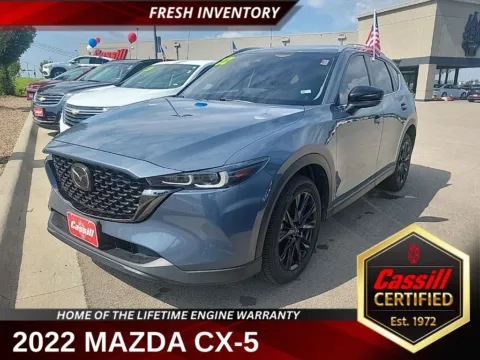 Gray 2022 Mazda CX-5 2.5 S Carbon Edition for sale in Cedar Rapids, IA