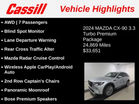 Another view of 2024 Mazda CX-90 3.3 Turbo Premium for sale in Cedar Rapids, IA at Cassill Motors
