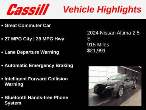 Another view of 2024 Nissan Altima 2.5 S for sale in Cedar Rapids, IA at Cassill Motors