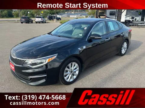 Black 2018 Kia Optima EX for sale in Cedar Rapids, IA