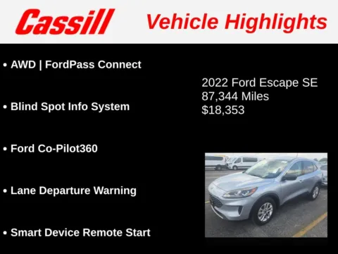 Another view of 2022 Ford Escape SE for sale in Cedar Rapids, IA at Cassill Motors