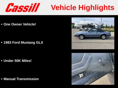 More photos of 1983 Ford Mustang GLX at Cassill Motors, IA
