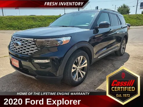 Black 2020 Ford Explorer Platinum for sale in Cedar Rapids, IA
