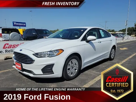 White 2019 Ford Fusion S for sale in Cedar Rapids, IA