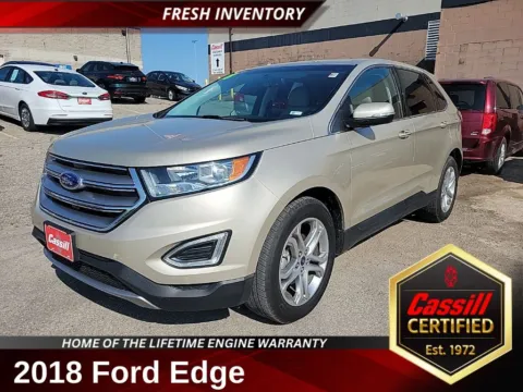 White 2018 Ford Edge Titanium for sale in Cedar Rapids, IA
