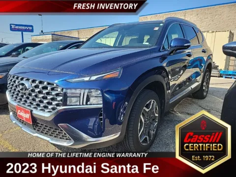 Blue 2023 Hyundai Santa Fe Hybrid SEL Premium for sale in Cedar Rapids, IA