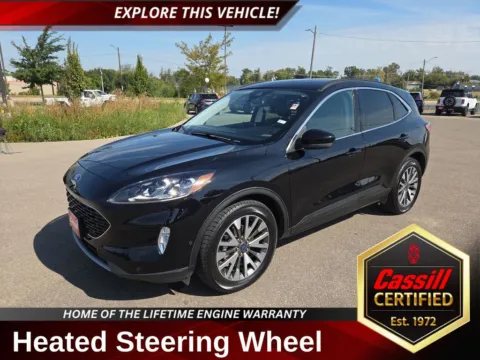 Black 2021 Ford Escape Titanium for sale in Cedar Rapids, IA