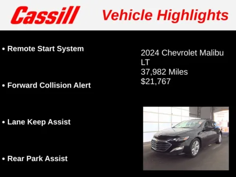 Another view of 2024 Chevrolet Malibu LT for sale in Cedar Rapids, IA at Cassill Motors