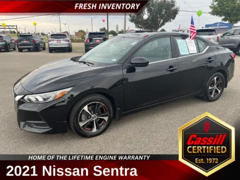 Black 2021 Nissan Sentra SV for sale in Cedar Rapids, IA