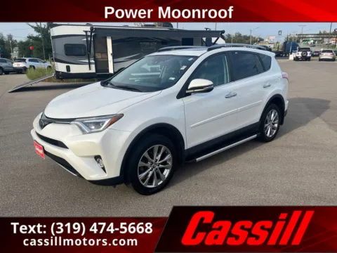 White 2017 Toyota RAV4 Limited for sale in Cedar Rapids, IA