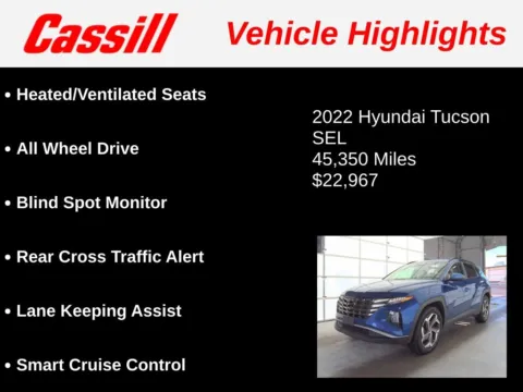 Another view of 2022 Hyundai Tucson SEL for sale in Cedar Rapids, IA at Cassill Motors