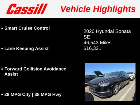 Another view of 2020 Hyundai Sonata SE for sale in Cedar Rapids, IA at Cassill Motors