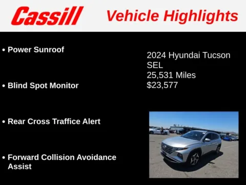 Another view of 2024 Hyundai Tucson SEL for sale in Cedar Rapids, IA at Cassill Motors