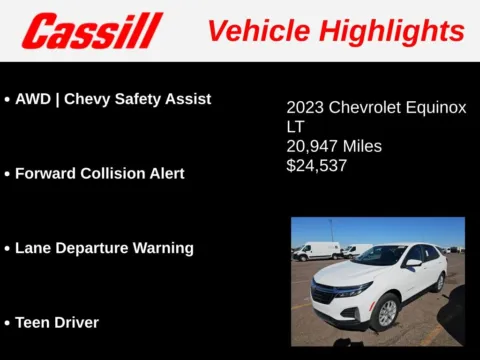 Another view of 2023 Chevrolet Equinox LT for sale in Cedar Rapids, IA at Cassill Motors