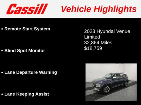 Another view of 2023 Hyundai Venue Limited for sale in Cedar Rapids, IA at Cassill Motors