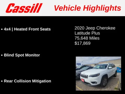 Another view of 2020 Jeep Cherokee Latitude Plus for sale in Cedar Rapids, IA at Cassill Motors