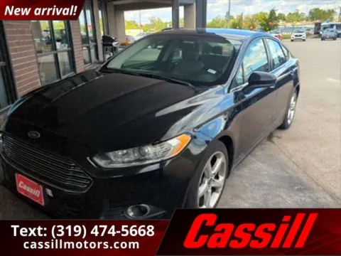 Black 2016 Ford Fusion S for sale in Cedar Rapids, IA