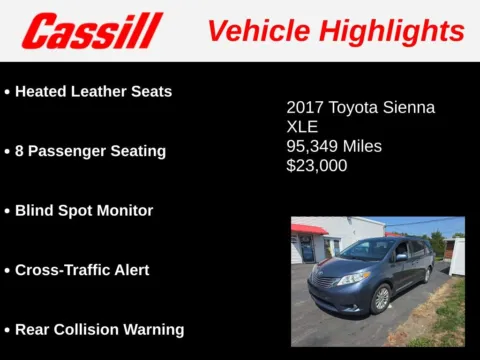 Another view of 2017 Toyota Sienna XLE for sale in Cedar Rapids, IA at Cassill Motors