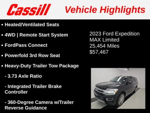 Another view of 2023 Ford Expedition Max Limited for sale in Cedar Rapids, IA at Cassill Motors