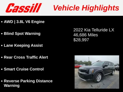 Another view of 2022 Kia Telluride LX for sale in Cedar Rapids, IA at Cassill Motors