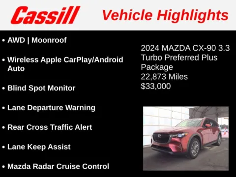 Another view of 2024 Mazda CX-90 3.3 Turbo Preferred Plus for sale in Cedar Rapids, IA at Cassill Motors