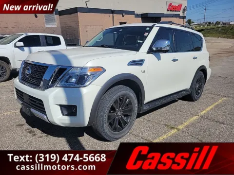 White 2018 Nissan Armada Platinum for sale in Cedar Rapids, IA