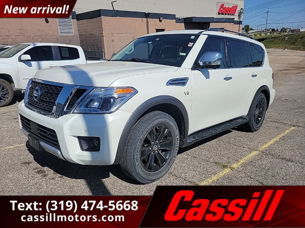 White 2018 Nissan Armada Platinum for sale in Cedar Rapids, IA