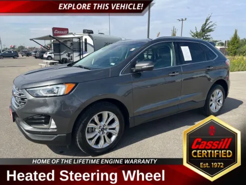 Gray 2020 Ford Edge Titanium for sale in Cedar Rapids, IA