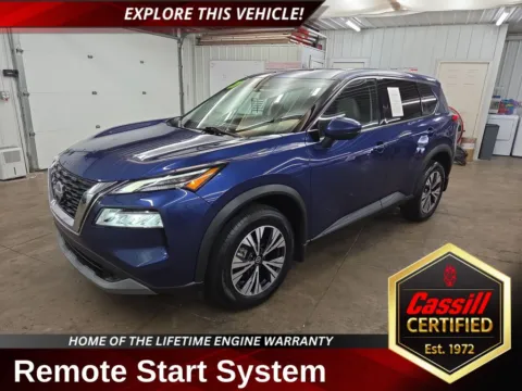 Blue 2021 Nissan Rogue SV for sale in Cedar Rapids, IA